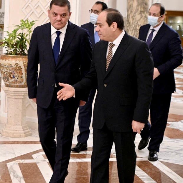 السيسي للدبيبة: عودة الاستقرار إلى ليبيا أولوية مصر