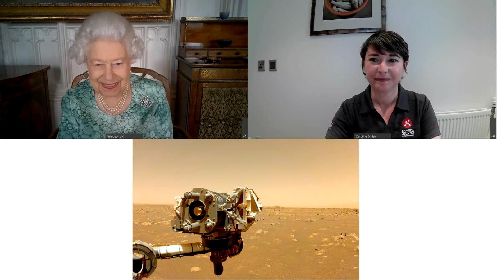 ملکہ الزبتھ نے امریکی خلائی ایجنسی "ناسا" کی جانب سے مریخ کی سطح پر بھیجے جانے والے مشن پر روشنی ڈالی۔ 