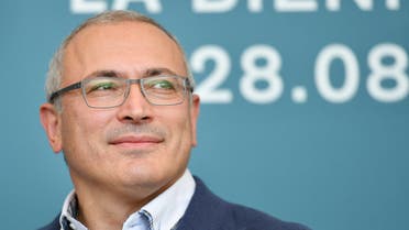 Russian businessman Mikhail Khodorkovsky attends a photocall for the film Citizen K on August 31, 2019 presented out of competition during the 76th Venice Film Festival at Venice Lido.