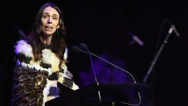 New Zealand Prime Minister Jacinda Ardern speaks during a national remembrance service in Christchurch on March 13, 2021, to mark two years since the Christchurch mosque attacks in which 51 people were killed and dozens were injured following the mass shooting on March 15, 2019.