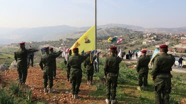 Hezbollah marks first anniversary of the killing of Iran’s Qassem Soleimani and Iraqi militia commander Abu Mahdi al-Muhandis near the border with Israel Jan. 3, 2021. (Reuters)