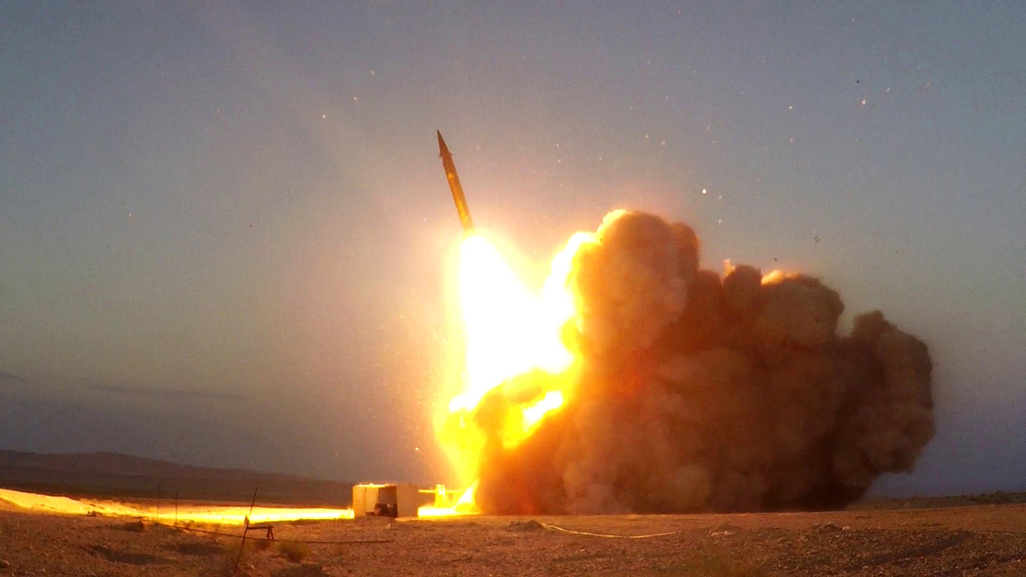 An Iranian missile test in August 2020