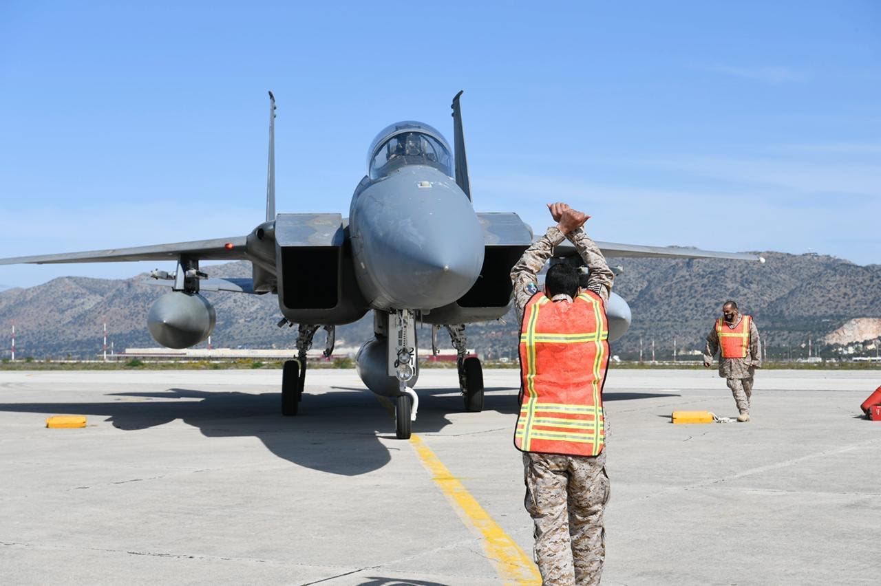 The Saudi and Greek air forces carried out sorties over the Mediterranean