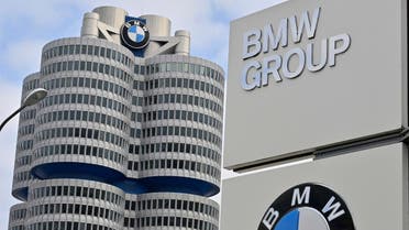  The BMW Group headquarters are pictured in Munich, Germany, Wednesday, March 16, 2021. German automaker BMW said Wednesday it intends to speed up the rollout of new electric cars, vowing to bring battery powered models to 50% of global sales by 2030. (AP)