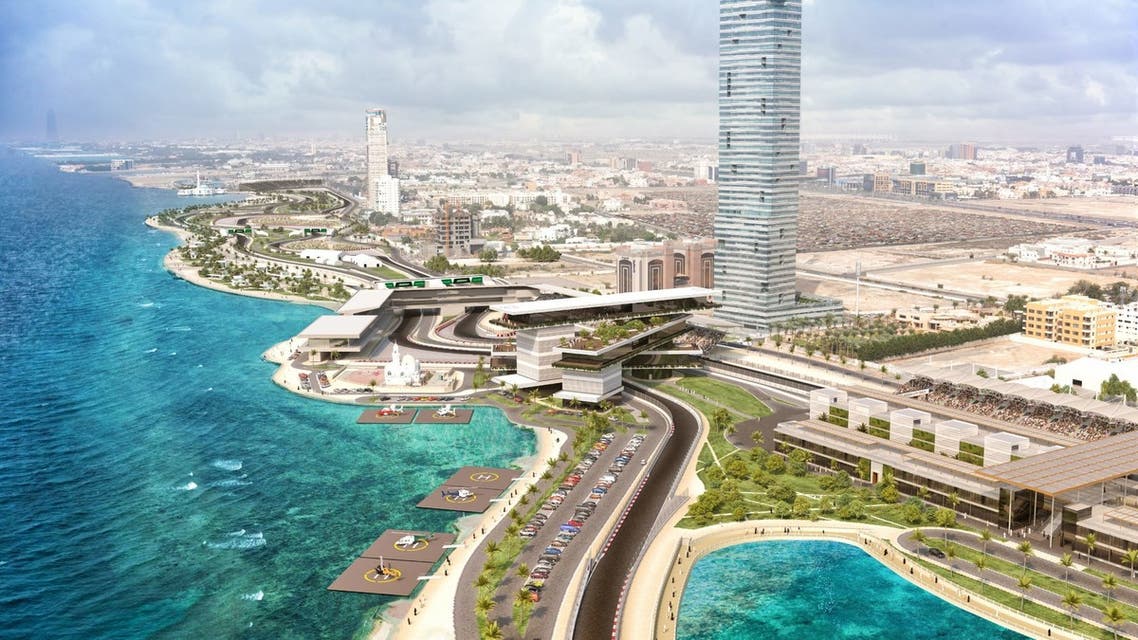 Computer generated image of the Jeddah circuit. (Formula1.com)