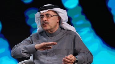 Aramco's President and CEO, Amin H. Nasser, speaks during the fourth annual Future Investment Initiative in Riyadh. (Reuters)