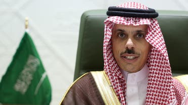 Saudi Arabia's Foreign Minister Prince Faisal bin Farhan Al Saud speaks during a news conference in Riyadh, Saudi Arabia March 22, 2021. REUTERS/Ahmed Yosri