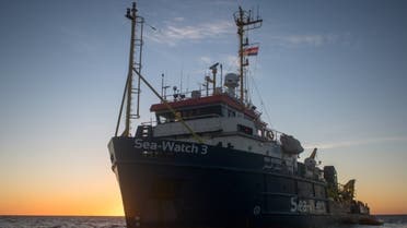 The Sea-Watch 3 vessel, run by the Sea-Watch organization, is being held by the Italian coastguard in the Sicilian port of Augusta. (Twitter)