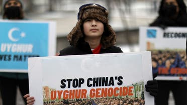 FILE PHOTO: People take part in a rally to encourage Canada and other countries as they consider labeling China's treatment of its Uighur population and Muslim minorities as genocide, outside the Canadian Embassy in Washington, D.C., U.S. February 19, 2021. (File photo: Reuters)