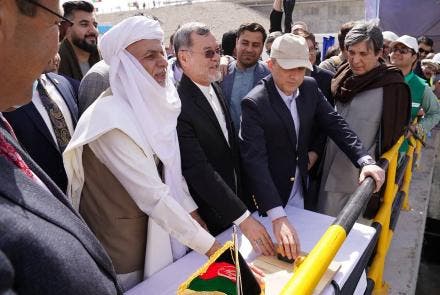 افتتاح بند کماخان توسط غنی