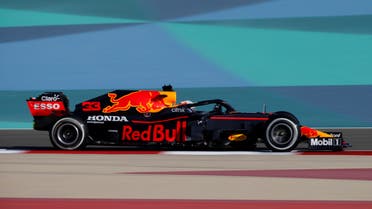 Red Bull's Max Verstappen in action during pre-season testing at the Bahrain International Circuit, Sakhir, Bahrain, on March 14, 2021. (Reuters)