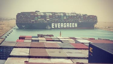 Container vessel blocks the Suez Canal. (Instagram)