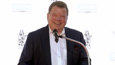 Actor William Shatner speaks during a handprint and footprint ceremony honoring actor Christopher Plummer at the TCL Chinese Theatre in Los Angeles, on March 27, 2015. (Reuters)