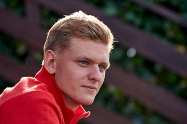 In this file photo taken on September 30, 2020 This photo taken on september 29, 2020 and handout by Ferrari on September 30, 2020 shows German racing driver Mick Schumacher at the Ferrari Driver Academy (FDA) in Maranello, Italy. (AFP)