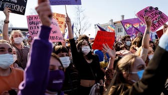 Women protest in Istanbul over Erdogan’s decision to exit domestic violence treaty