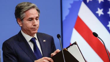 U.S. Secretary of State Antony Blinken gives a press briefing at the end of a NATO Foreign Ministers' meeting at the Alliance's headquarters in Brussels, Belgium. (Reuters)