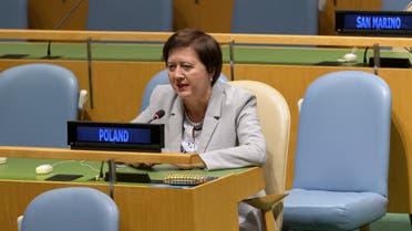 Joanna Wronecka, Permanent Representative of the Republic of Poland to the United Nations. (AFP)