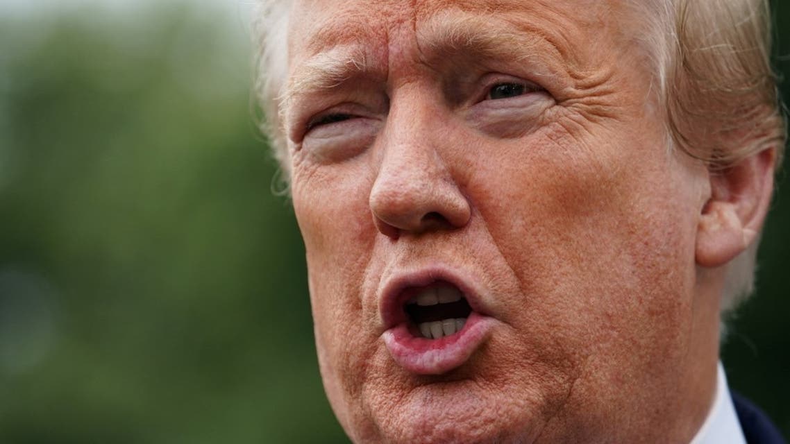 In this file photo former US President Donald Trump speaks to the press as he departs the White House in Washington, DC, on May 21, 2020. (AFP)