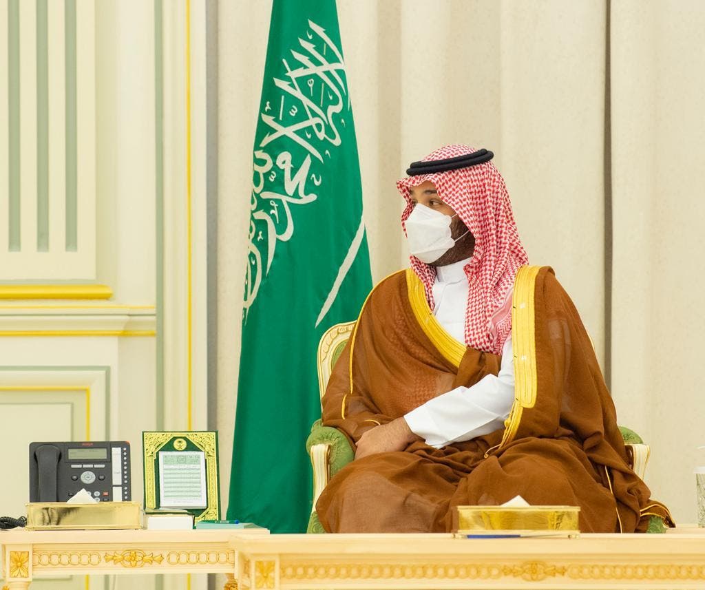 Saudi Crown Prince during the talks session