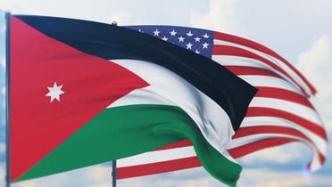 پرچم آمریکا و اردن