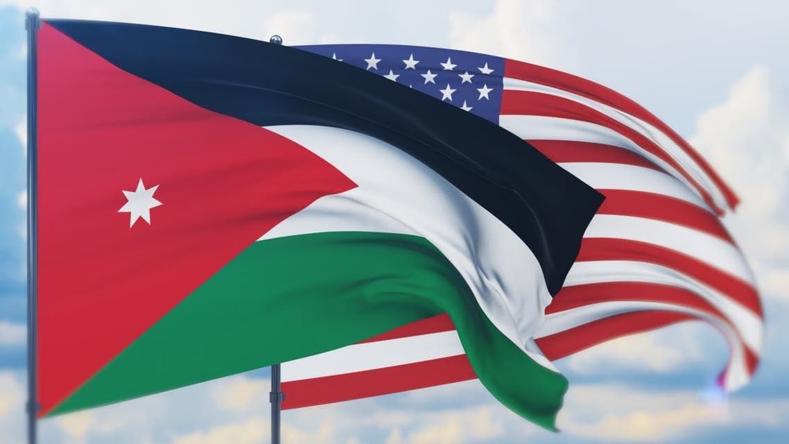 America and Jorden flags