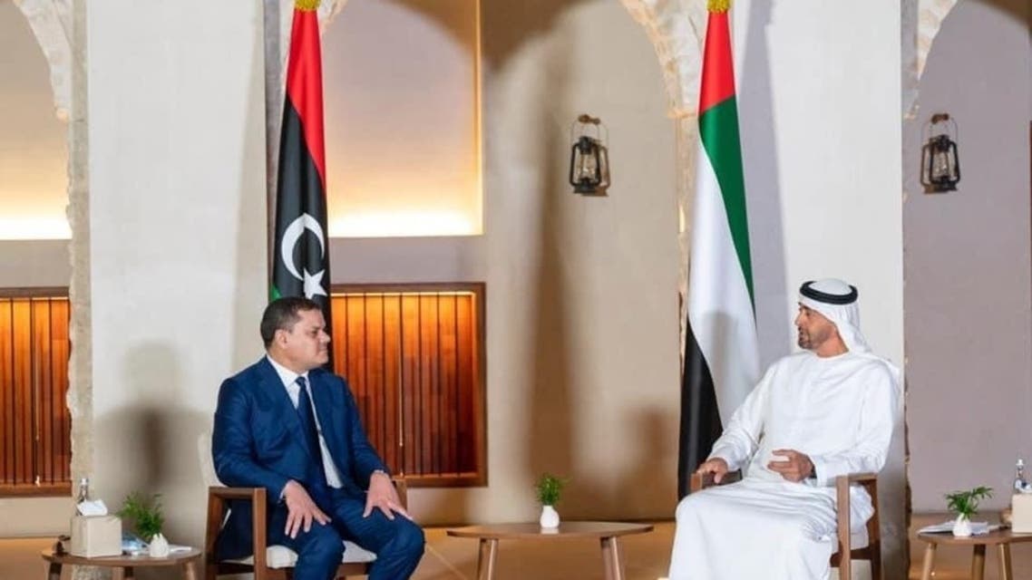 محمد بن زايد يلتقي الدبيبة