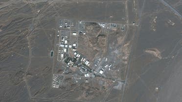 This file handout satellite image provided by Maxar Technologies on January 28, 2020, shows an overview of Iran's Natanz nuclear facility, south of the capital Tehran. (AFP)
