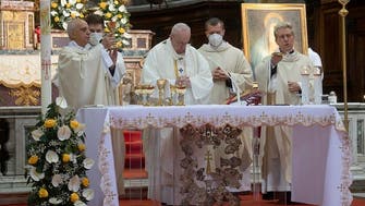 Pope Francis celebrates mass of ‘mercy’ with prisoners, refugees