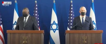  لوید آستین وزیر دفاع آمریکا وبنی گانتس وزیر دفاع اسرائیل 