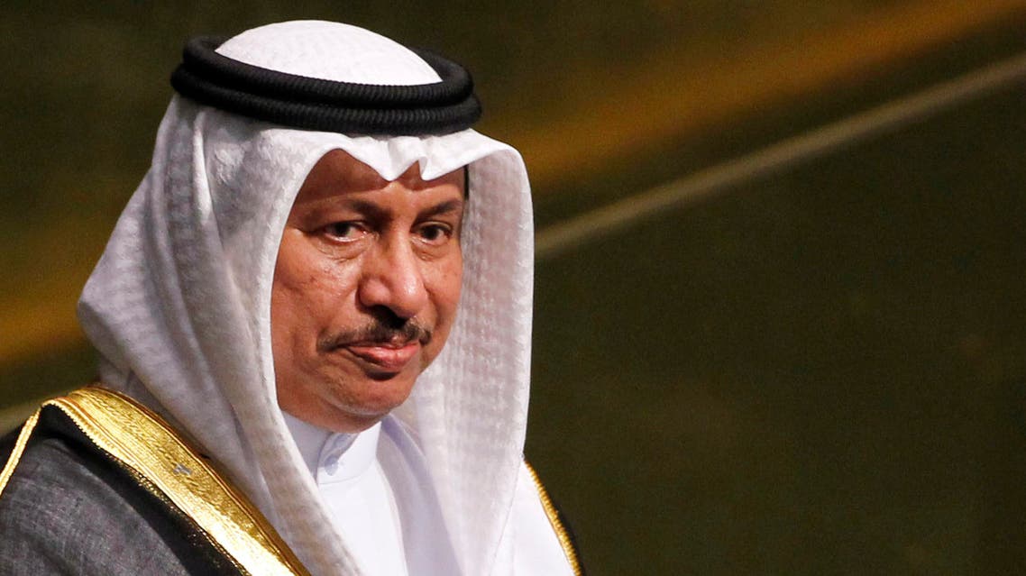 In this Wednesday, Sept. 26, 2012 file photo Sheikh Jaber Al Mubarak Al Hamad Al Sabah, then Prime Minister of Kuwait, walks to the podium before addressing the 67th session of the United Nations General Assembly at U.N. headquarters. Kuwait on Tuesday, May 20, 2014. (AP)