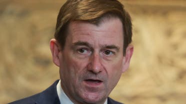 US Under Secretary of State for Political Affairs David Hale speaks after a meeting with Lebanese Parliament Speaker Nabih Berri in Beirut, Lebanon April 14, 2021. (Reuters)