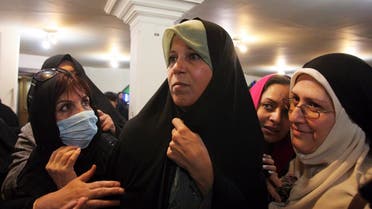 Faezeh Rafsanjani (C), daughter of former Iranian president Akbar Hashemi Rafsanjani, attends a protest at the Ghoba mosque in northern Tehran . (File photo: Reuters)