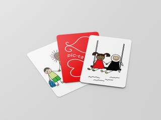 A deck of 'Pic-Tales' cards from the Smart Heart board game, developed by two Dubai-based psychologists to build children's emotional intelligence and address mental health issues. (Supplied)