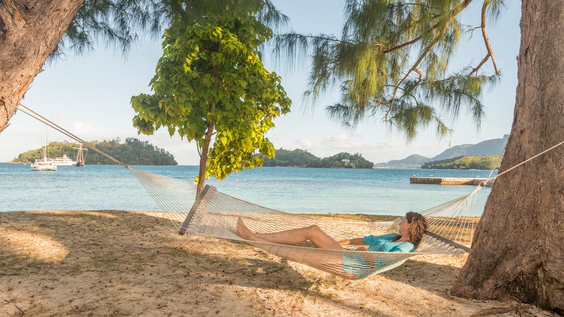 Relaxing Ste Anne in Seychelles.