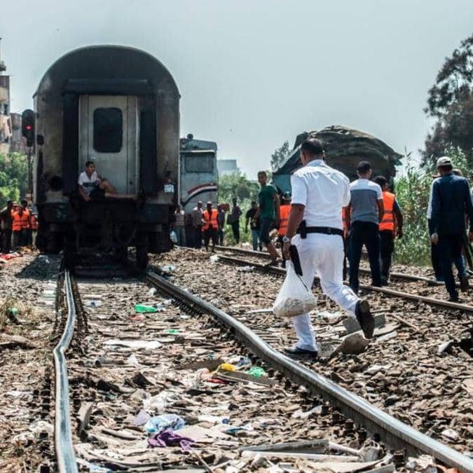 الصحة المصرية: 18 مصاباً ولا وفيات في حادث قطار محافظة الشرقية