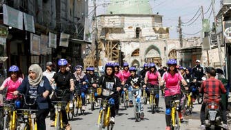 تصویری؛ دوچرخه‌سواری زنان موصل در مناطقی که تحت کنترل داعش بود