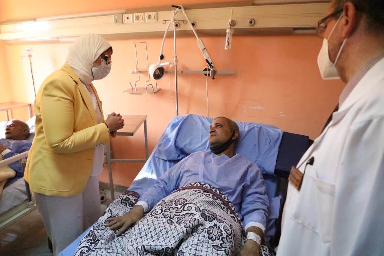 وزيرة الصحة تتفقد حاة المصابين