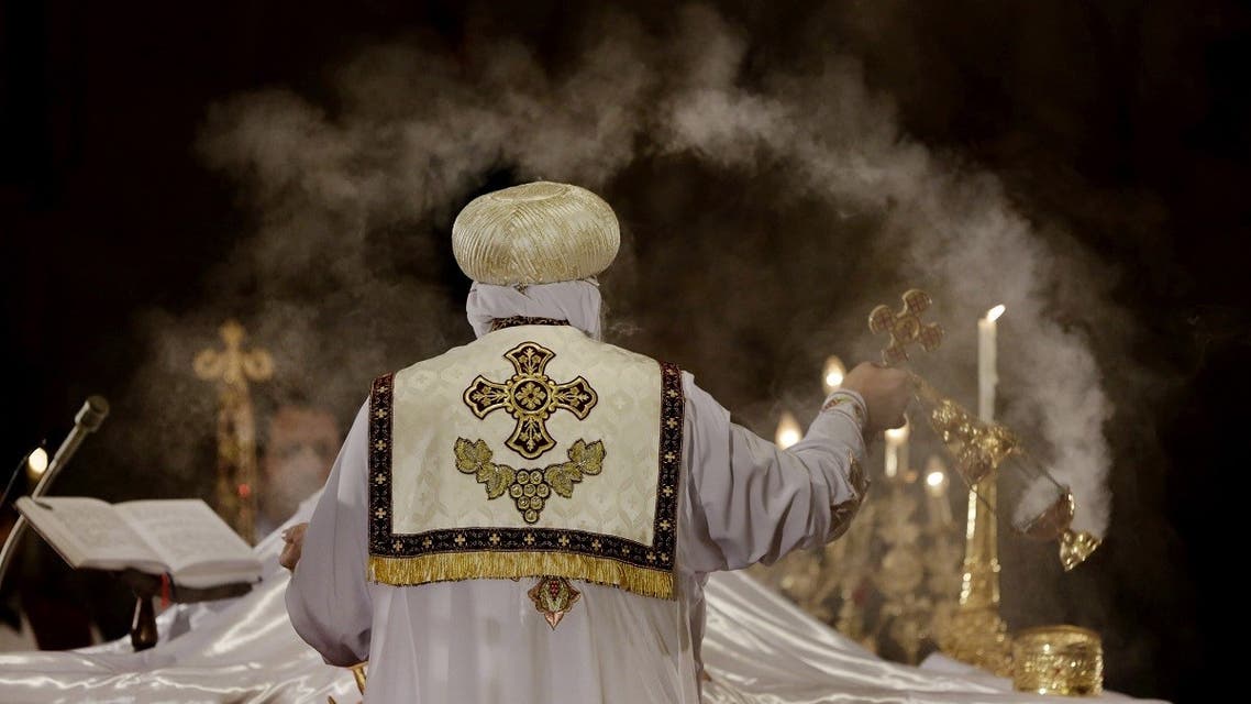 Pope Tawadros II, the 118th pope of the Coptic Church of Egypt, leads a mass for the Egyptian Christians who were killed in Libya, at St. Mark's Cathedral in Cairo, Egypt. (File photo: AP)