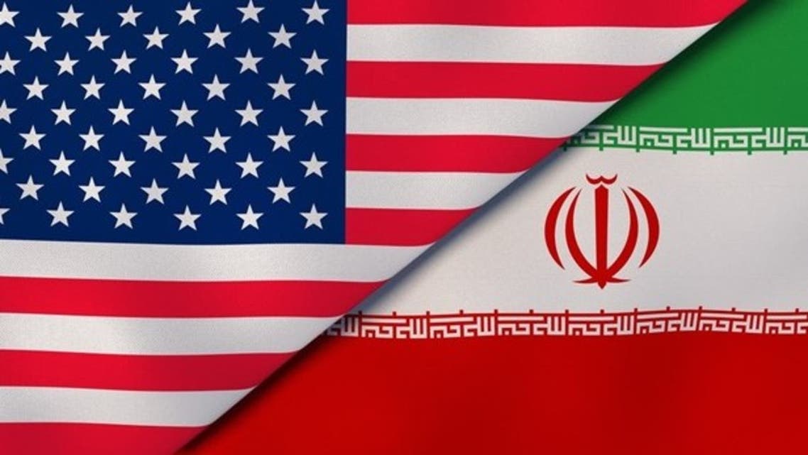 پرچم آمریکا و ایران
