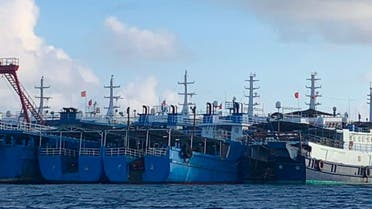 Chinese vessels, believed to be manned by Chinese maritime militia personnel, are seen at Whitsun Reef, South China Sea on March 27, 2021. Picture taken March 27, 2021. (File photo: Reuters)