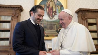Lebanon PM-designate Hariri pleads with Pope Francis for help