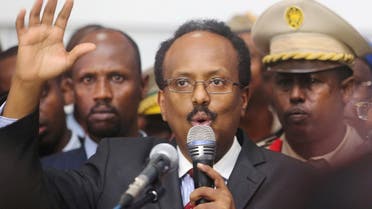 Somalia's newly-elected President Mohamed Abdullahi Farmajo addresses lawmakers after winning the vote at the airport in Somalia's capital Mogadishu, February 8, 2017. (Reuters)