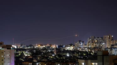 Iron Dome anti-missile system fires an interceptor missile as a rocket is launched from Gaza towards Israel, as seen from the city of Ashkelon, Israel April 24, 2021. REUTERS/Amir Cohen