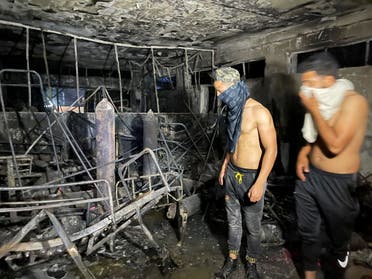 آتش‌سوزی در بخش ویژه کرونای بغداد 