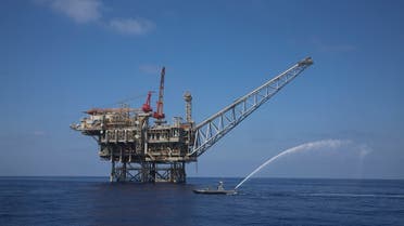 a rig is seen in the Tamar natural gas field in the Mediterranean Sea, off the coast of Israel. (File photo: AP)