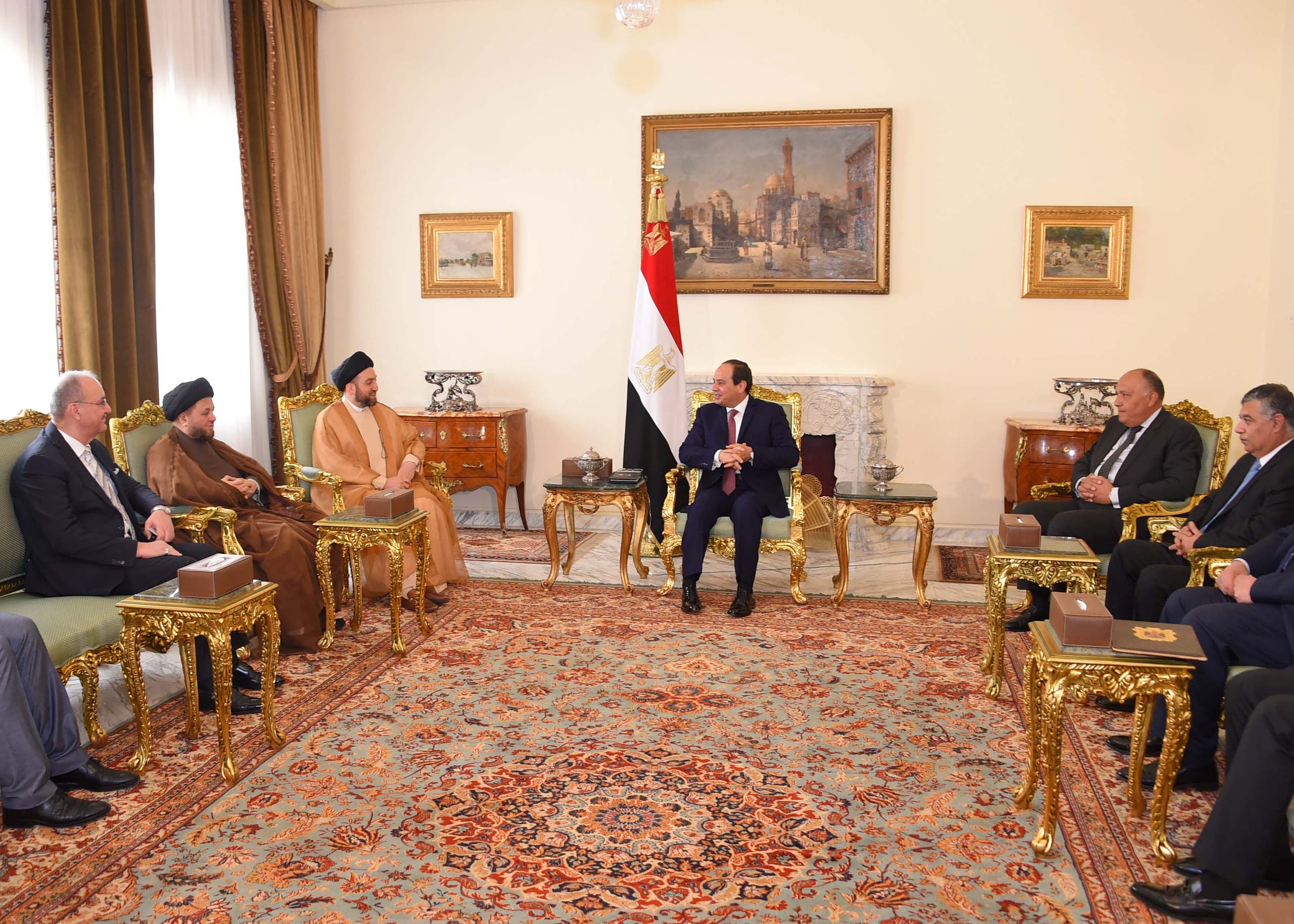 الرئيس عبد الفتاح السيسي والسيد عمار الحكيم