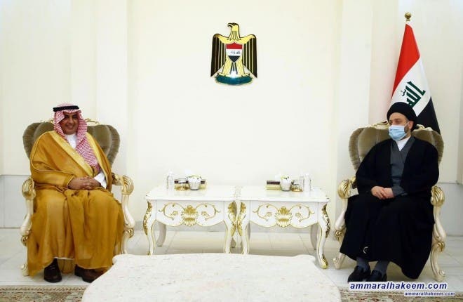 السيد عمار الحكيم والسفير السعودي في العراق عبد العزيز الشمري