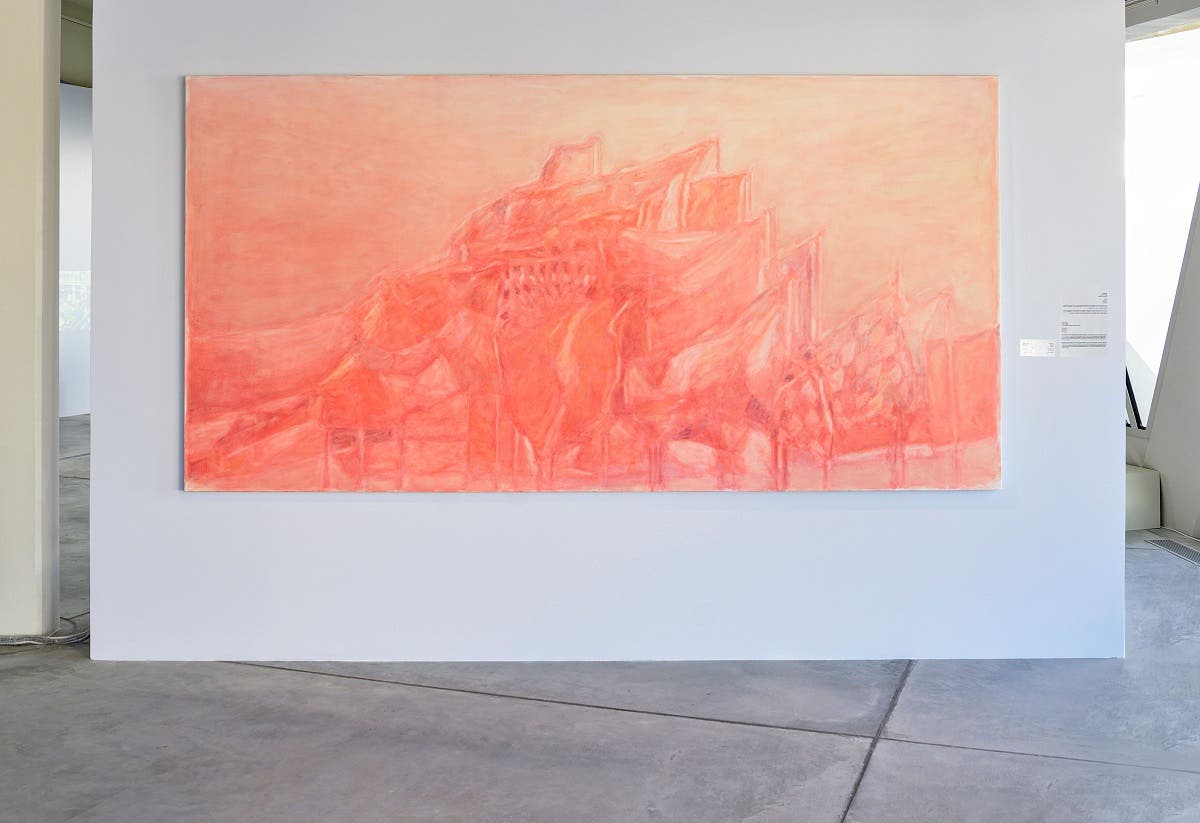 Bruno Pacheco, Mountain Flag, 2014-2015. Oil on canvas; 170 x 340 cm. (Photo: Sharjah Art Foundation)