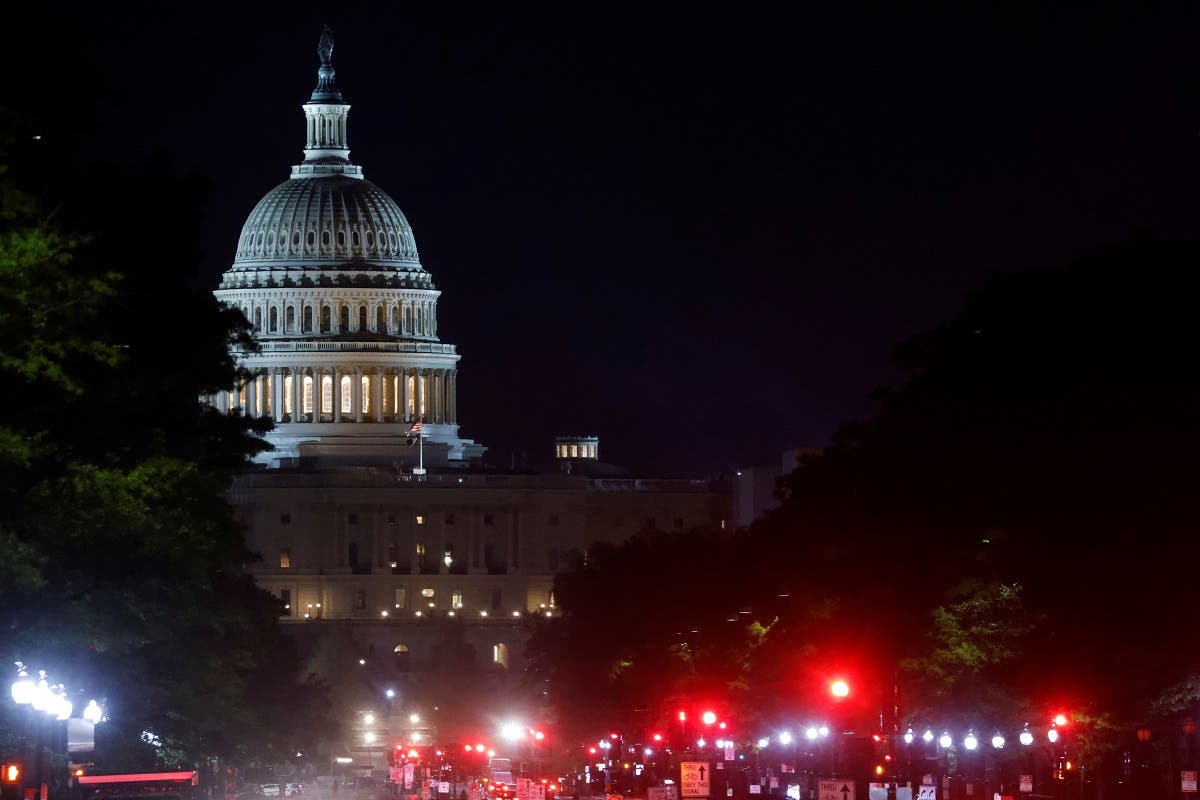 The US Capitol building on the eve of President Joe Biden's first speech to Congress, April 27, 2021. (Reuters)