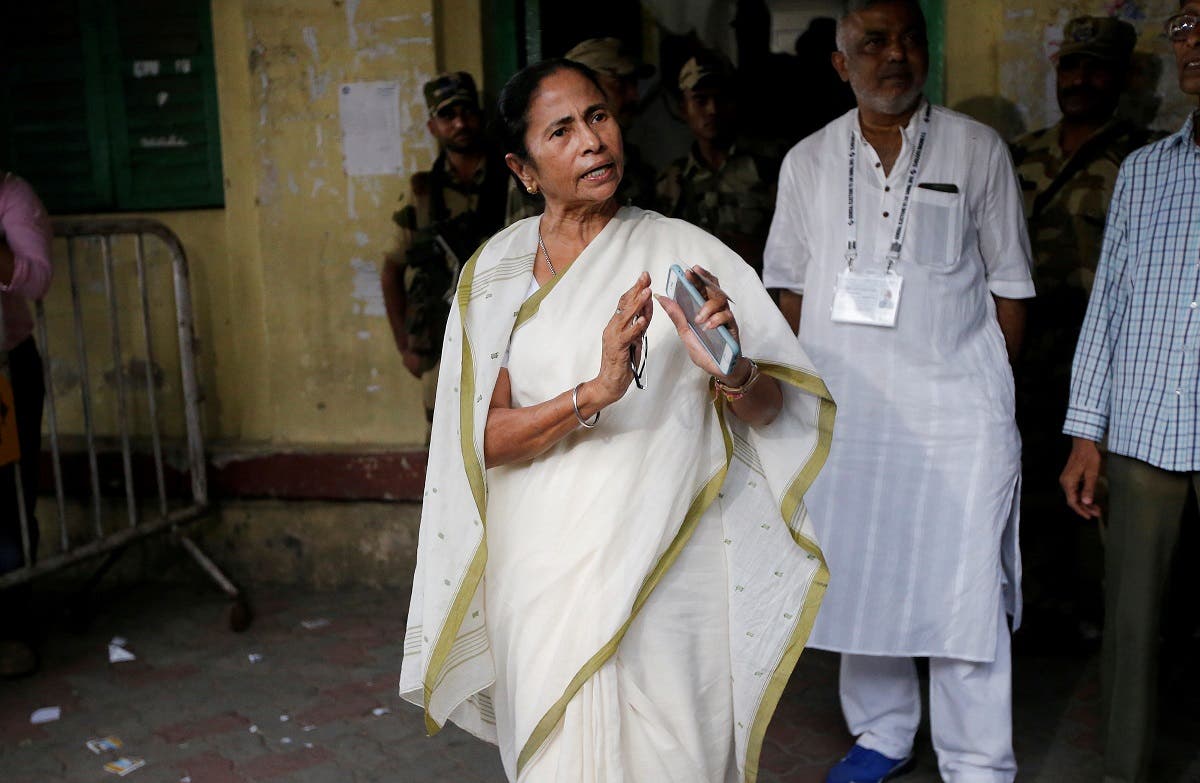 Mamata Banerjee, the Chief Minister of West Bengal and chief of Trinamool Congress (TMC), gestures as she talks to media after casting her vote at a polling station during the final phase of general election in Kolkata, India, on May 19, 2019. (Reuters)